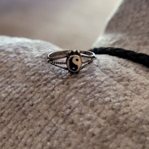 COPY - Sterling silver, vintage,  ying yang ring